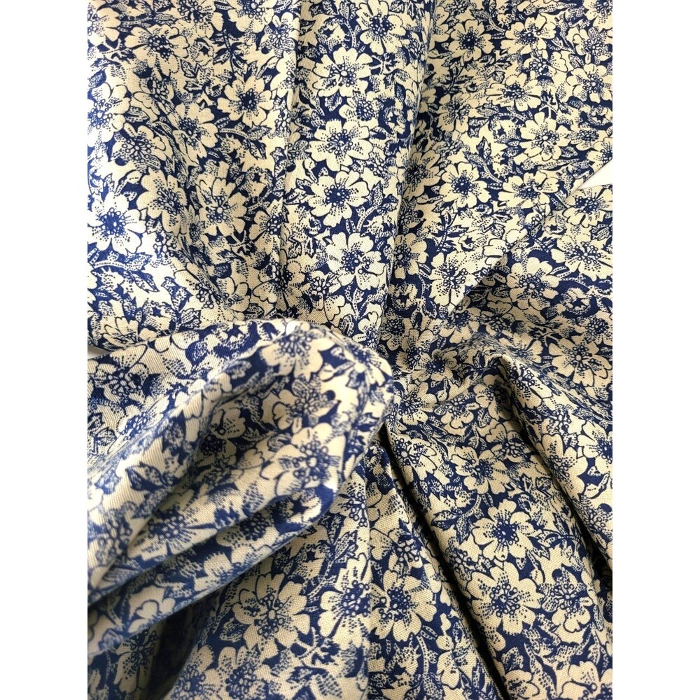Vintage Table Linens Napkin Lot Of 4 Never Used Blue Beige Floral Table Togs